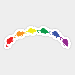 Rat Pride Rainbow Curve Sticker